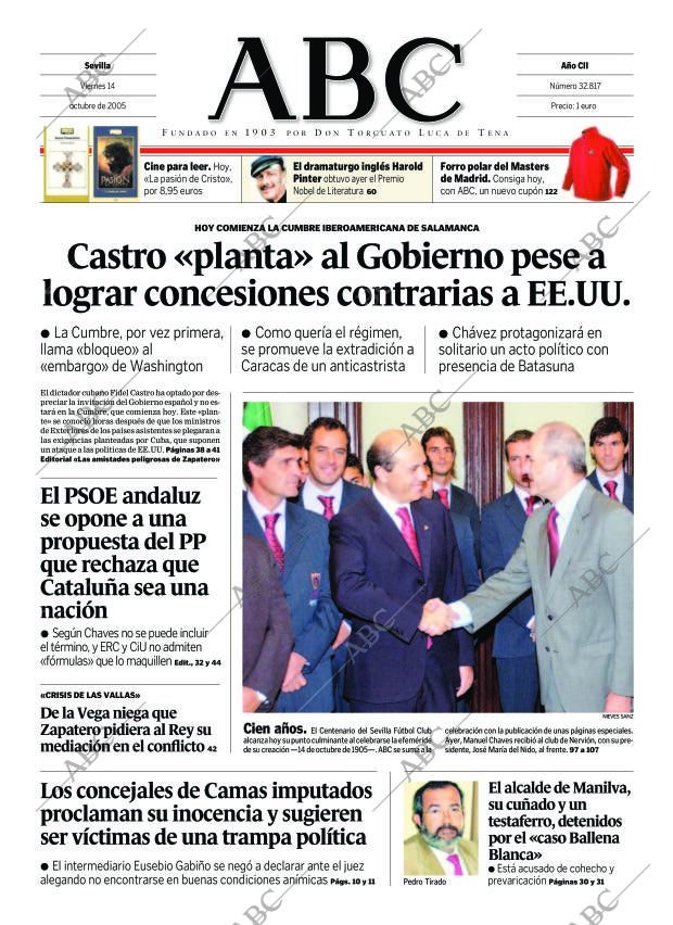ABC SEVILLA 14-10-2005 página 1