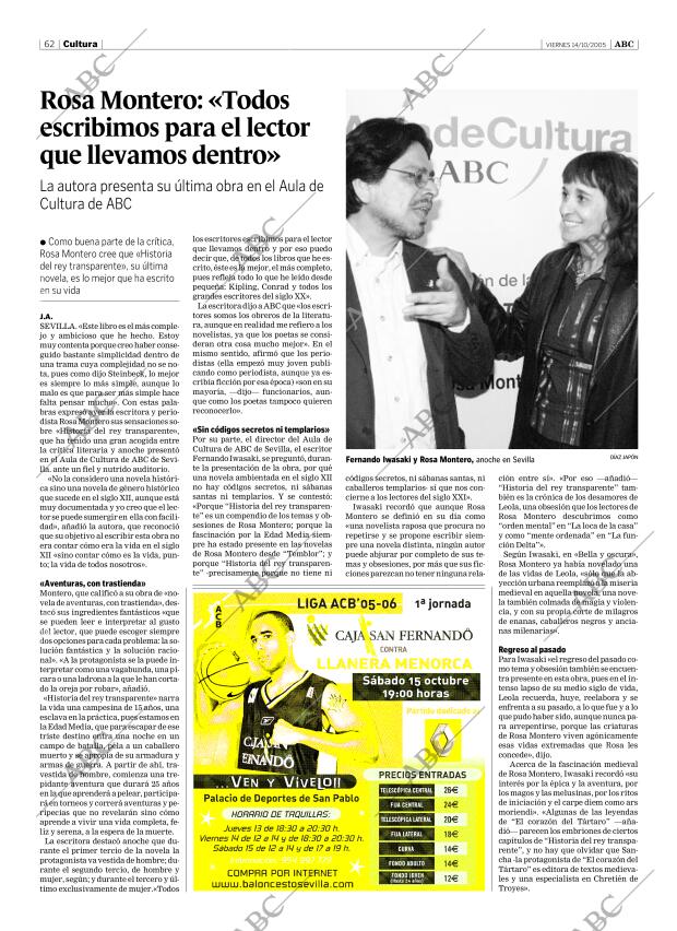 ABC SEVILLA 14-10-2005 página 62