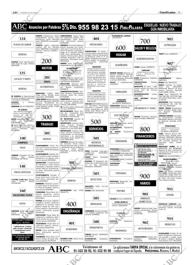 ABC SEVILLA 14-10-2005 página 81