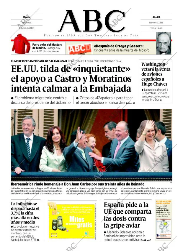 ABC MADRID 15-10-2005 página 1