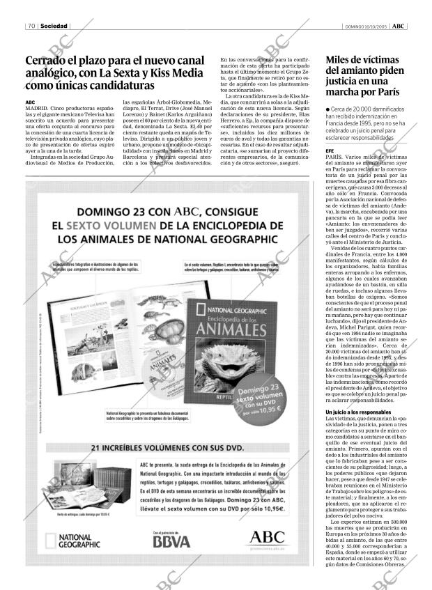ABC MADRID 16-10-2005 página 70