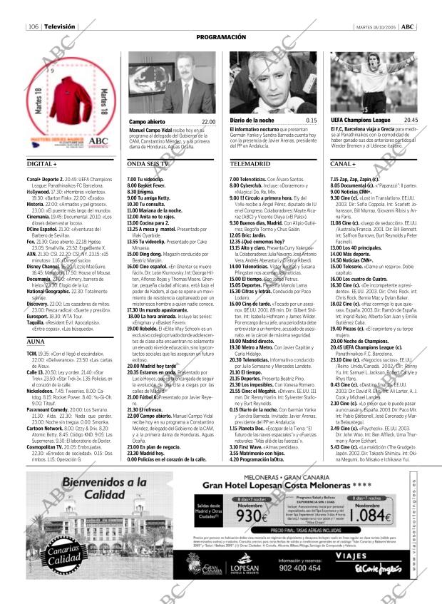 ABC MADRID 18-10-2005 página 106