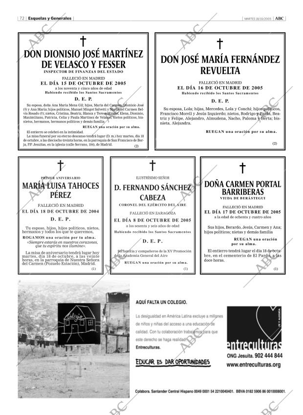 ABC MADRID 18-10-2005 página 72
