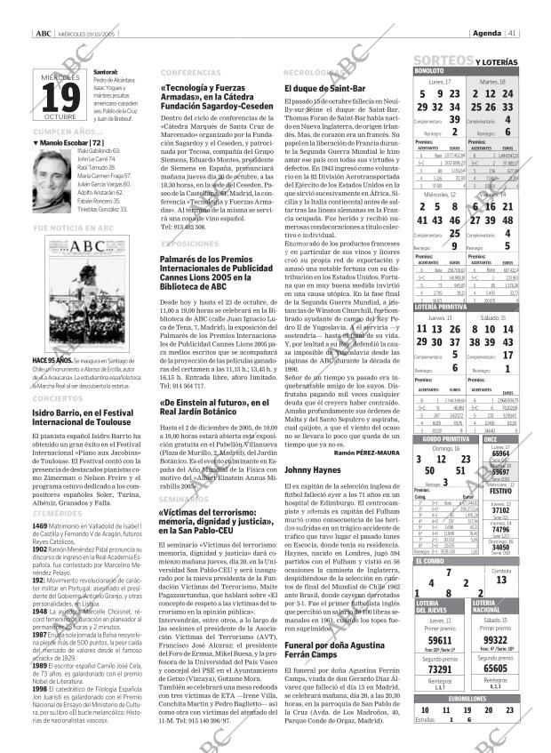 ABC MADRID 19-10-2005 página 41