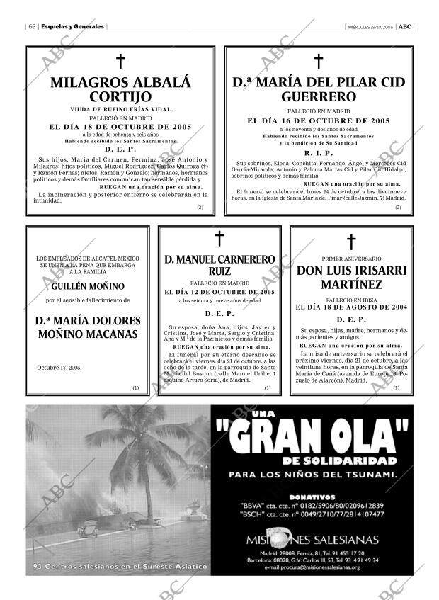 ABC MADRID 19-10-2005 página 68