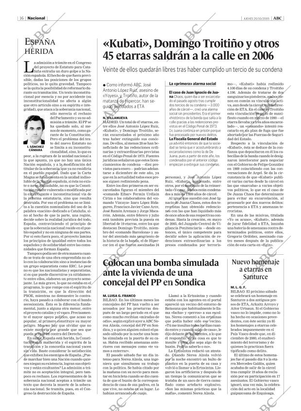ABC MADRID 20-10-2005 página 16