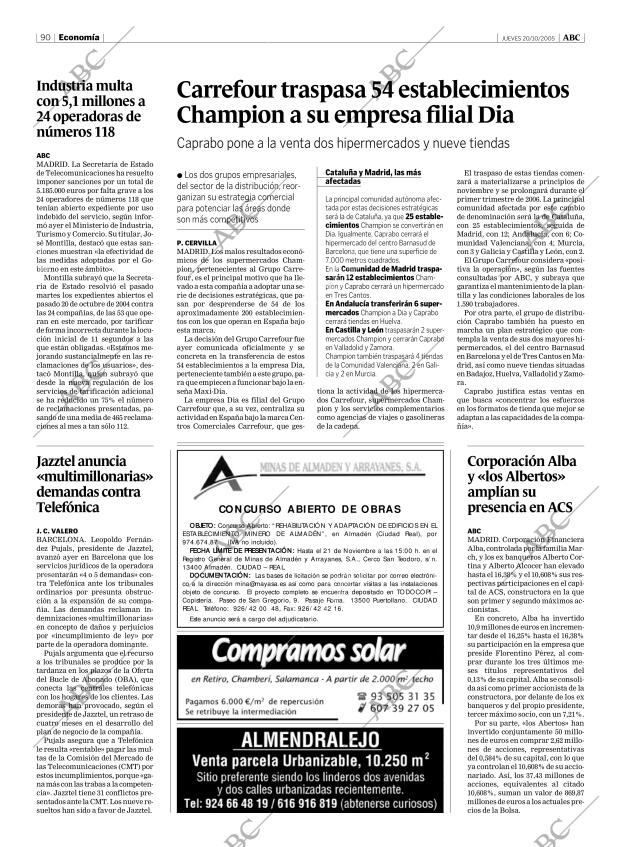 ABC MADRID 20-10-2005 página 90