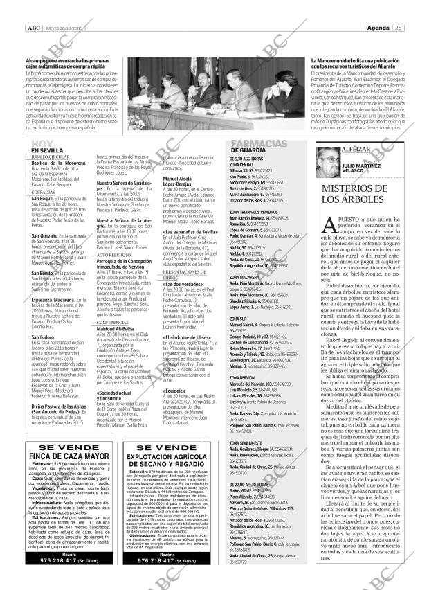 ABC SEVILLA 20-10-2005 página 25