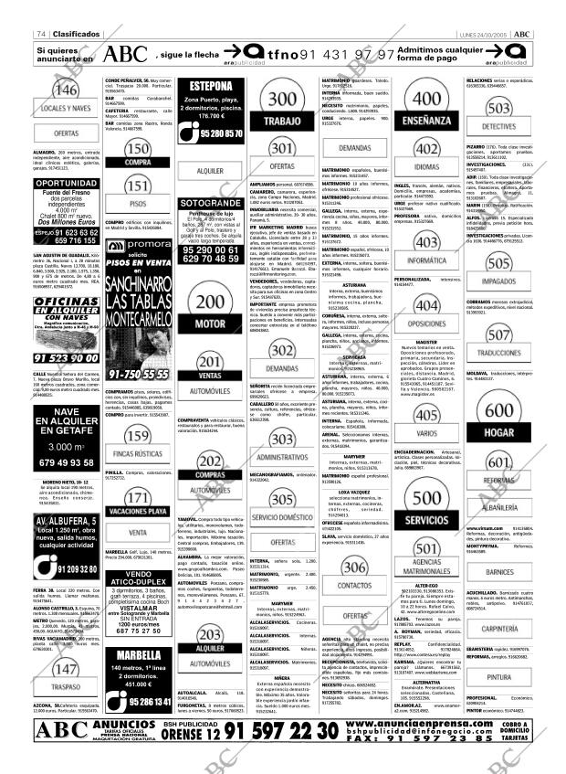 ABC MADRID 24-10-2005 página 74