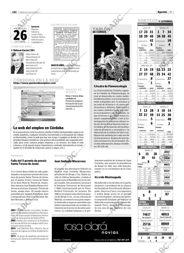 ABC CORDOBA 26-10-2005 página 45