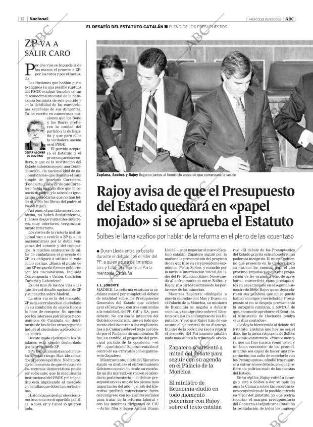 ABC MADRID 26-10-2005 página 12