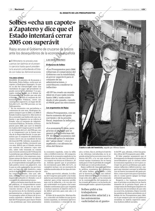 ABC MADRID 26-10-2005 página 14
