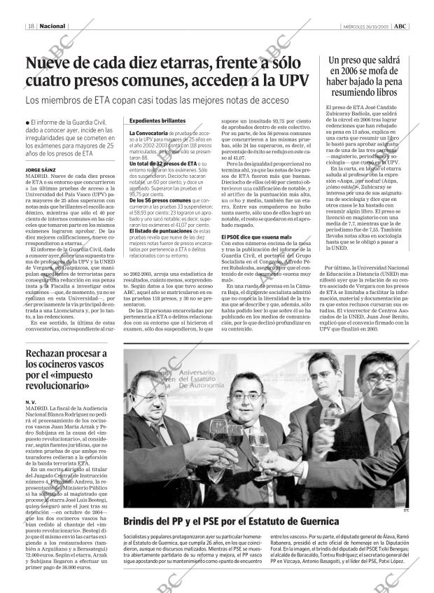ABC MADRID 26-10-2005 página 18