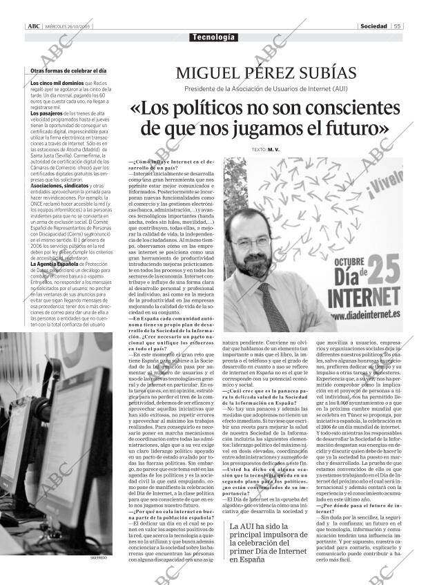 ABC MADRID 26-10-2005 página 55