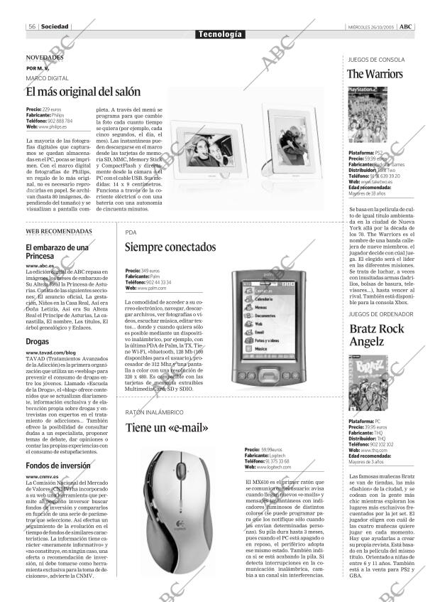 ABC MADRID 26-10-2005 página 56