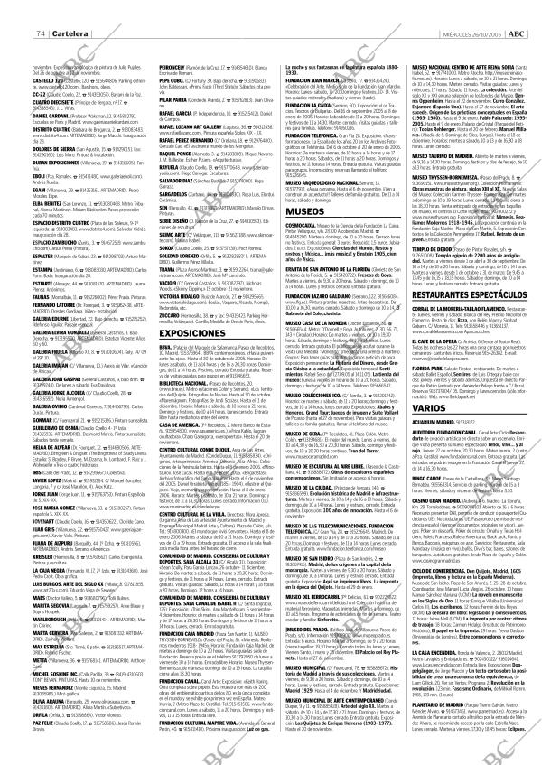 ABC MADRID 26-10-2005 página 74