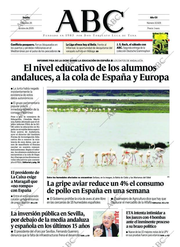 ABC SEVILLA 26-10-2005 página 1