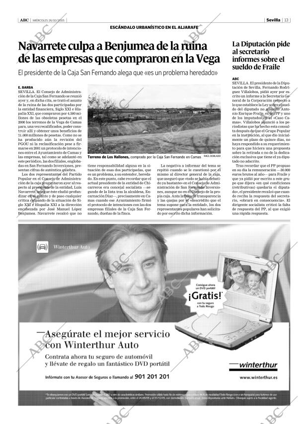 ABC SEVILLA 26-10-2005 página 13