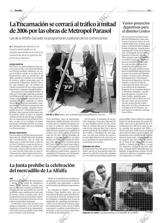 ABC SEVILLA 26-10-2005 página 18