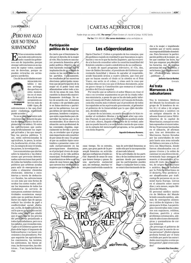 ABC SEVILLA 26-10-2005 página 8