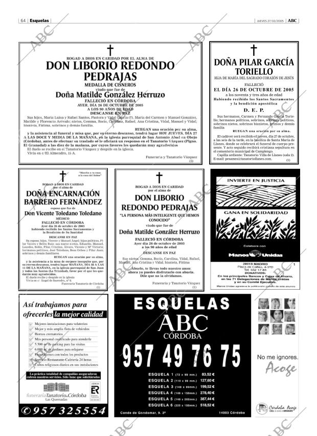 ABC CORDOBA 27-10-2005 página 64
