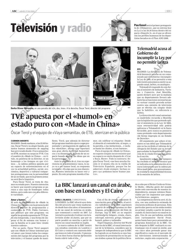 ABC MADRID 27-10-2005 página 103