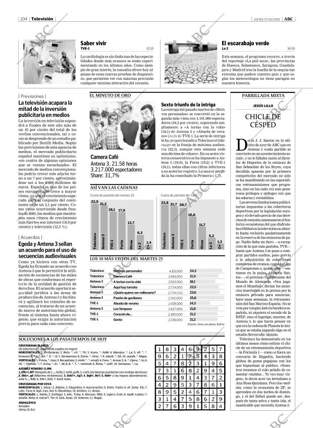 ABC MADRID 27-10-2005 página 104