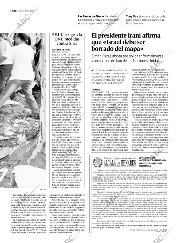 ABC MADRID 27-10-2005 página 27