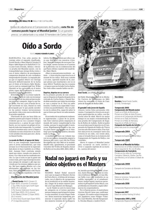 ABC MADRID 27-10-2005 página 98