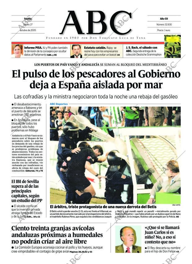 ABC SEVILLA 27-10-2005 página 1