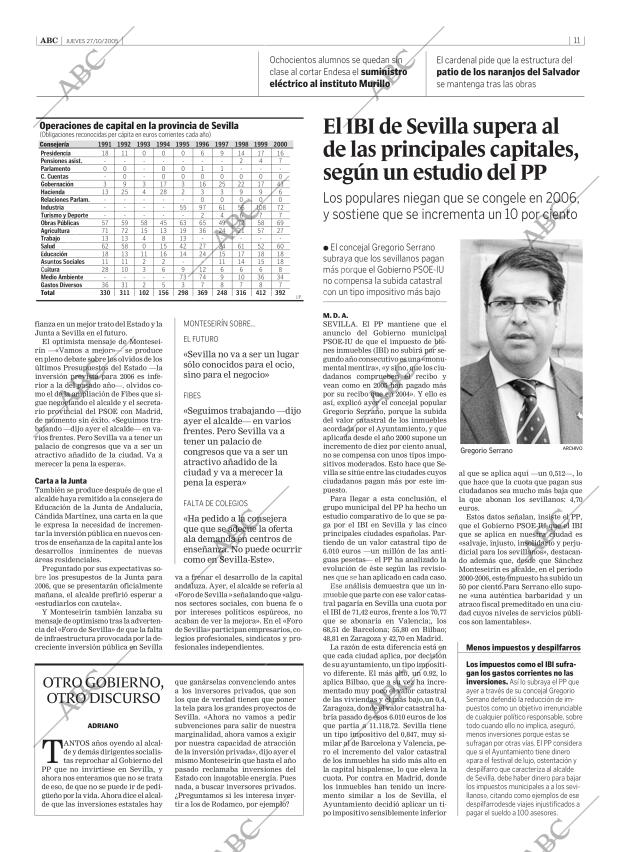 ABC SEVILLA 27-10-2005 página 11