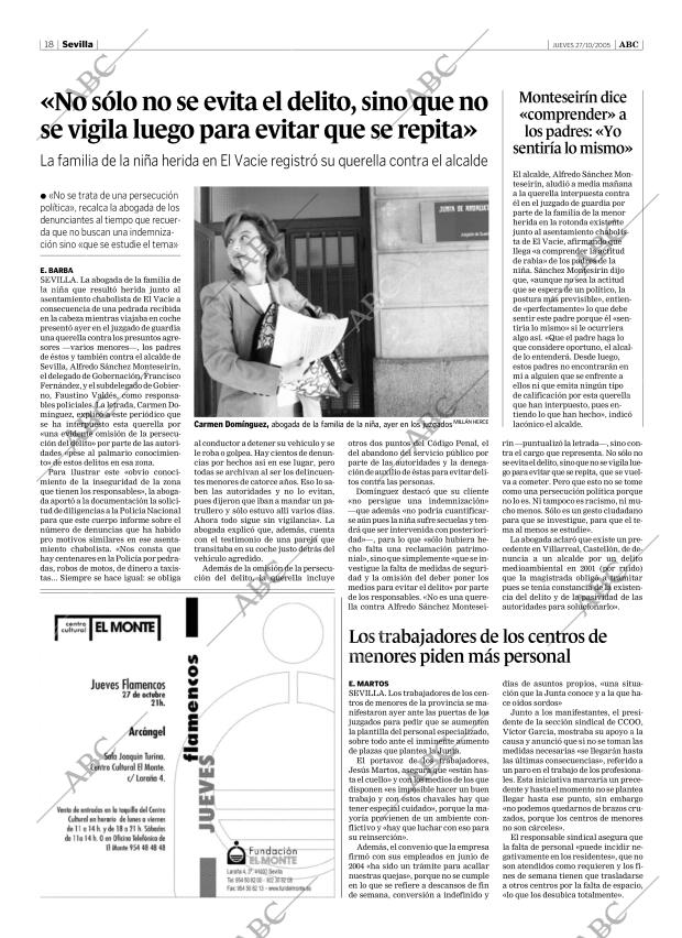ABC SEVILLA 27-10-2005 página 18