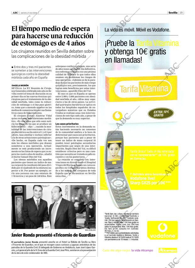 ABC SEVILLA 27-10-2005 página 19