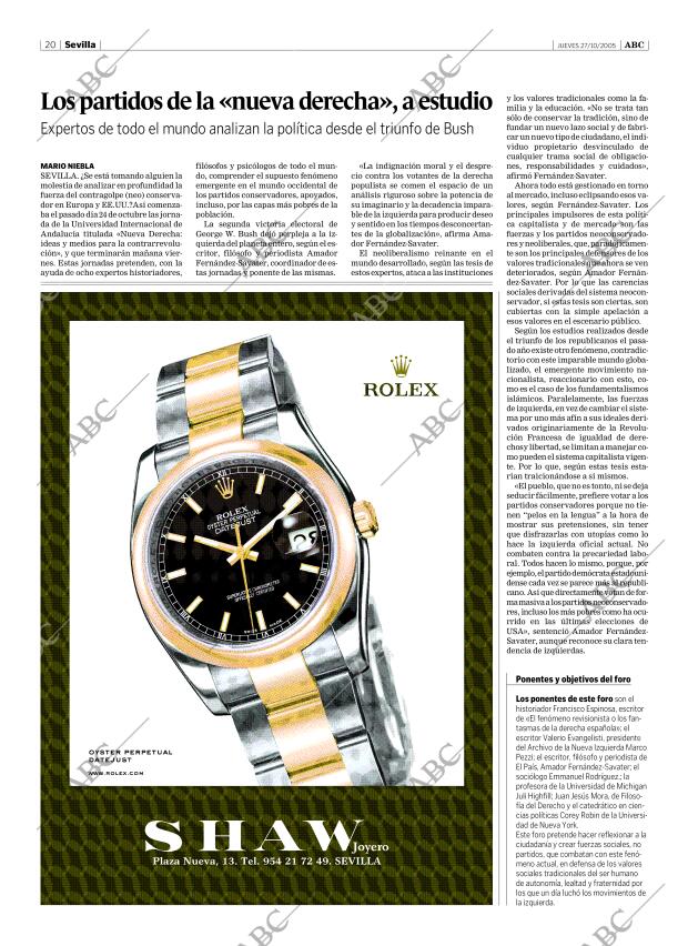 ABC SEVILLA 27-10-2005 página 20