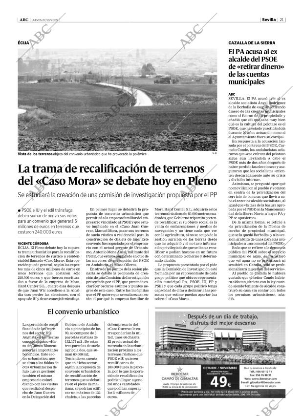 ABC SEVILLA 27-10-2005 página 21