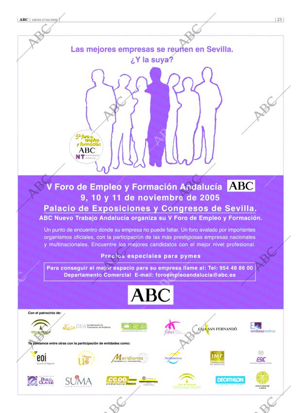 ABC SEVILLA 27-10-2005 página 23