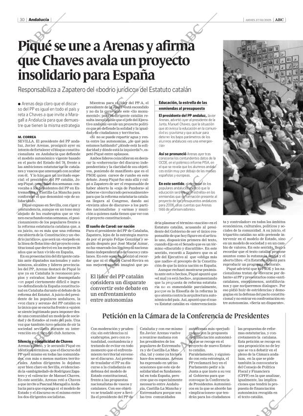 ABC SEVILLA 27-10-2005 página 30