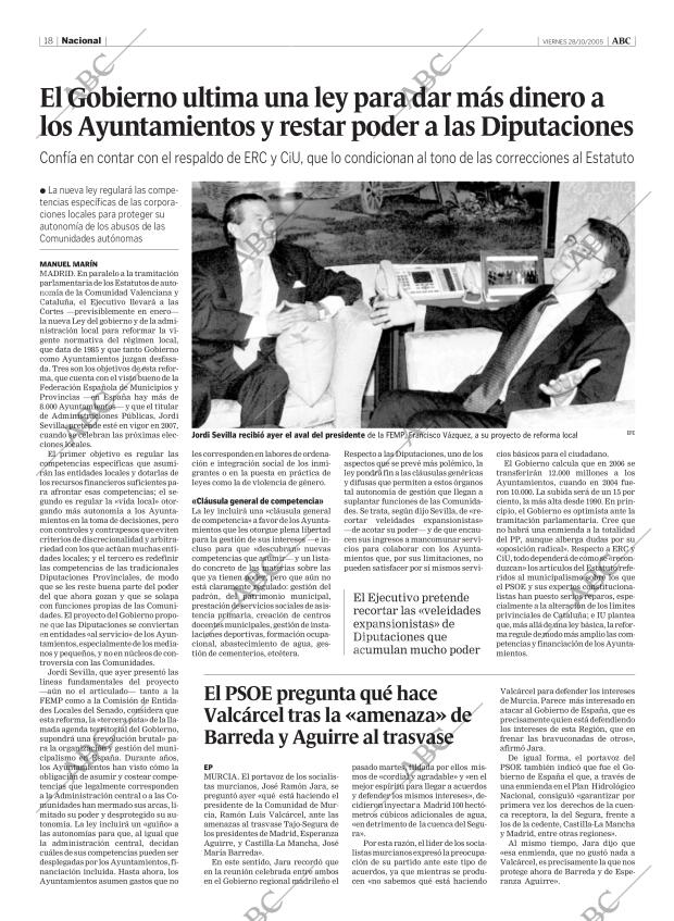 ABC MADRID 28-10-2005 página 18