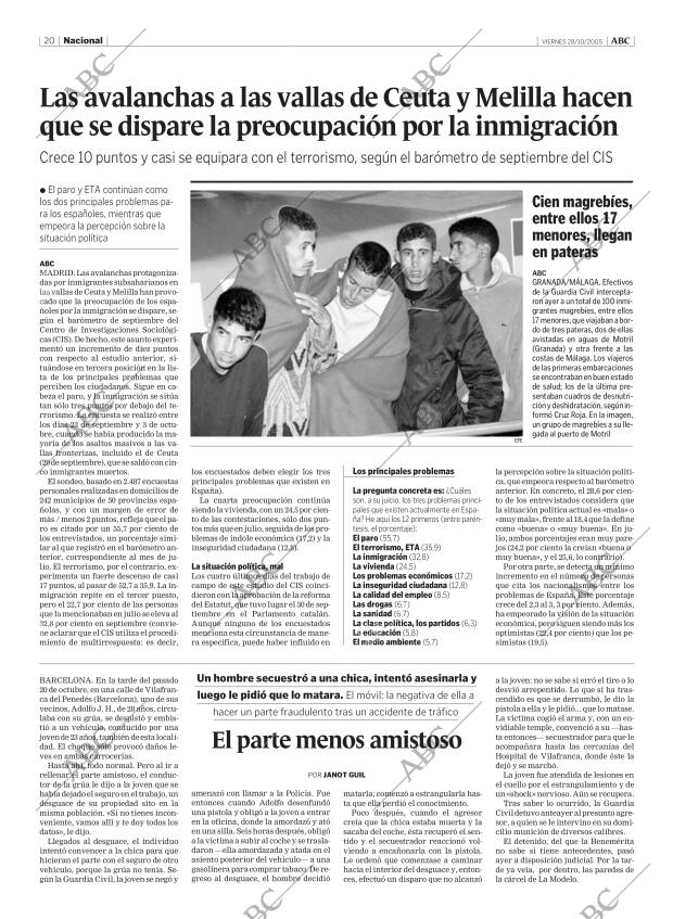ABC MADRID 28-10-2005 página 20