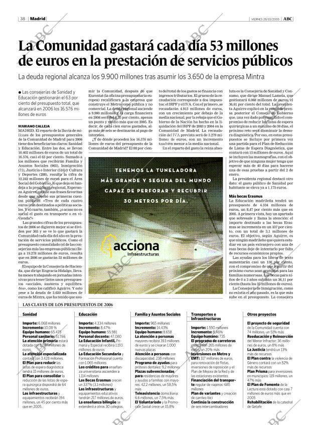 ABC MADRID 28-10-2005 página 38