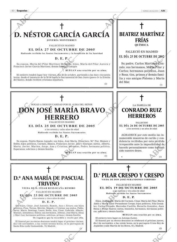 ABC MADRID 28-10-2005 página 80