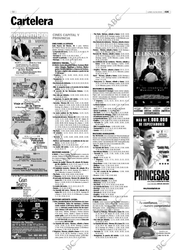 ABC CORDOBA 31-10-2005 página 58