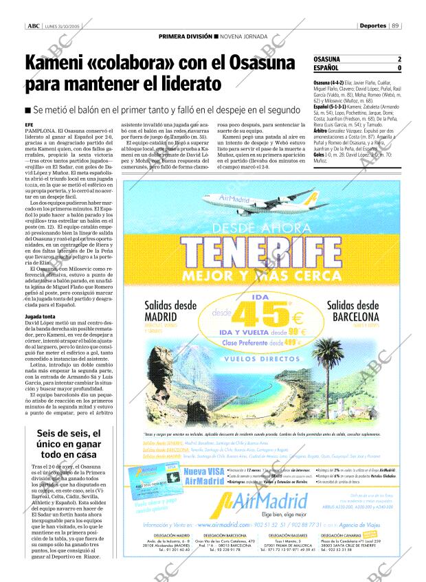 ABC MADRID 31-10-2005 página 89