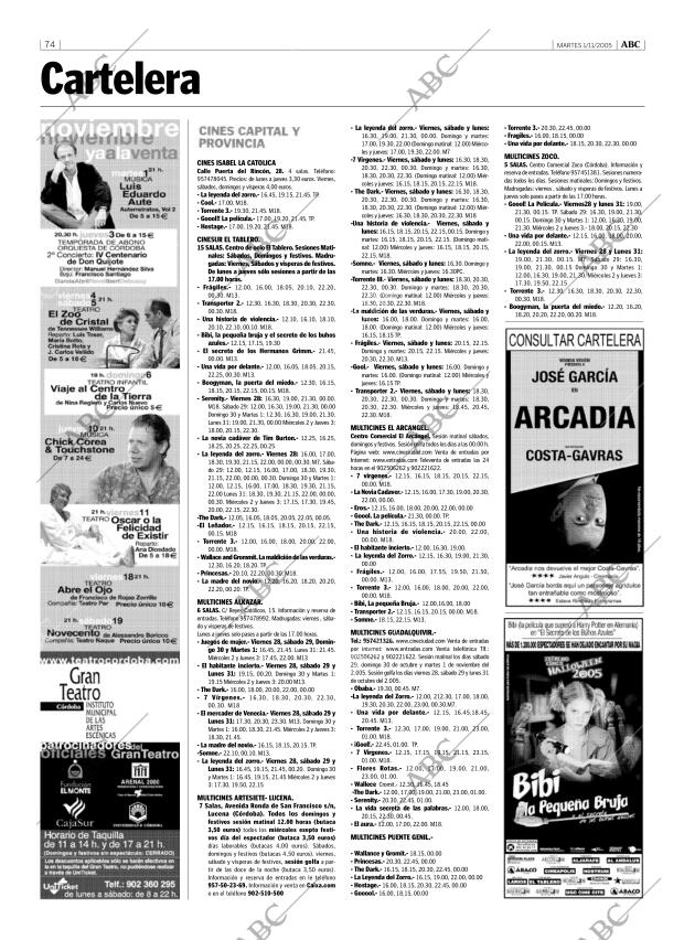 ABC CORDOBA 01-11-2005 página 74