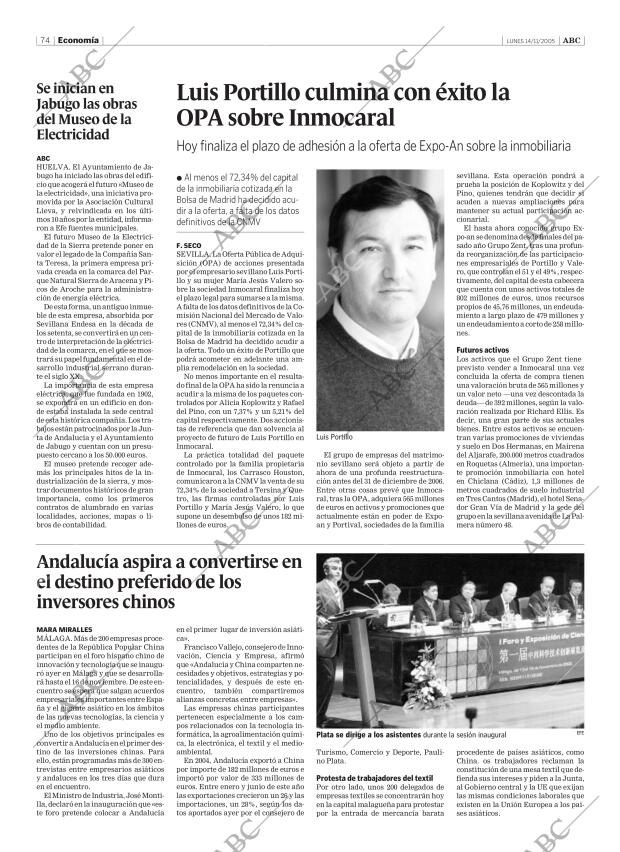 ABC SEVILLA 14-11-2005 página 74