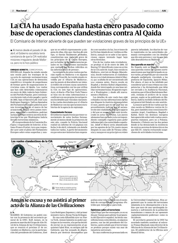 ABC MADRID 15-11-2005 página 18