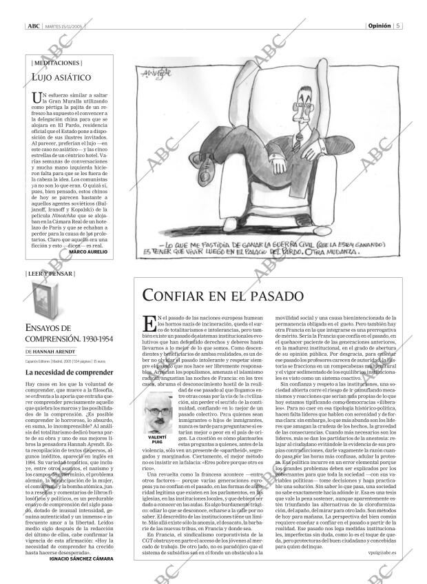 ABC MADRID 15-11-2005 página 5