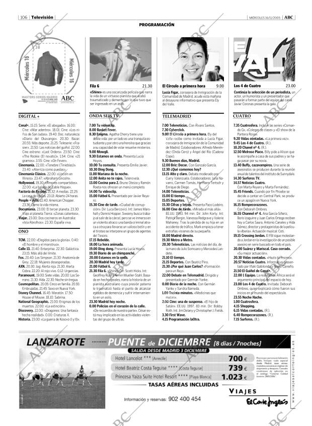 ABC MADRID 16-11-2005 página 106