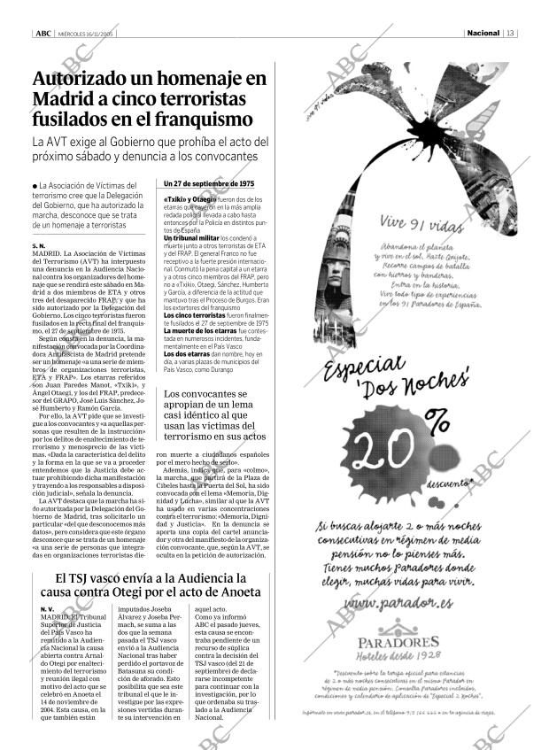 ABC MADRID 16-11-2005 página 13