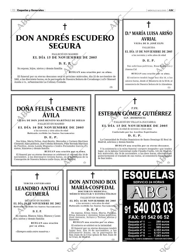 ABC MADRID 16-11-2005 página 72
